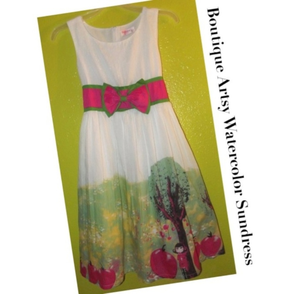Boutique Artsy Watercolor Sundress